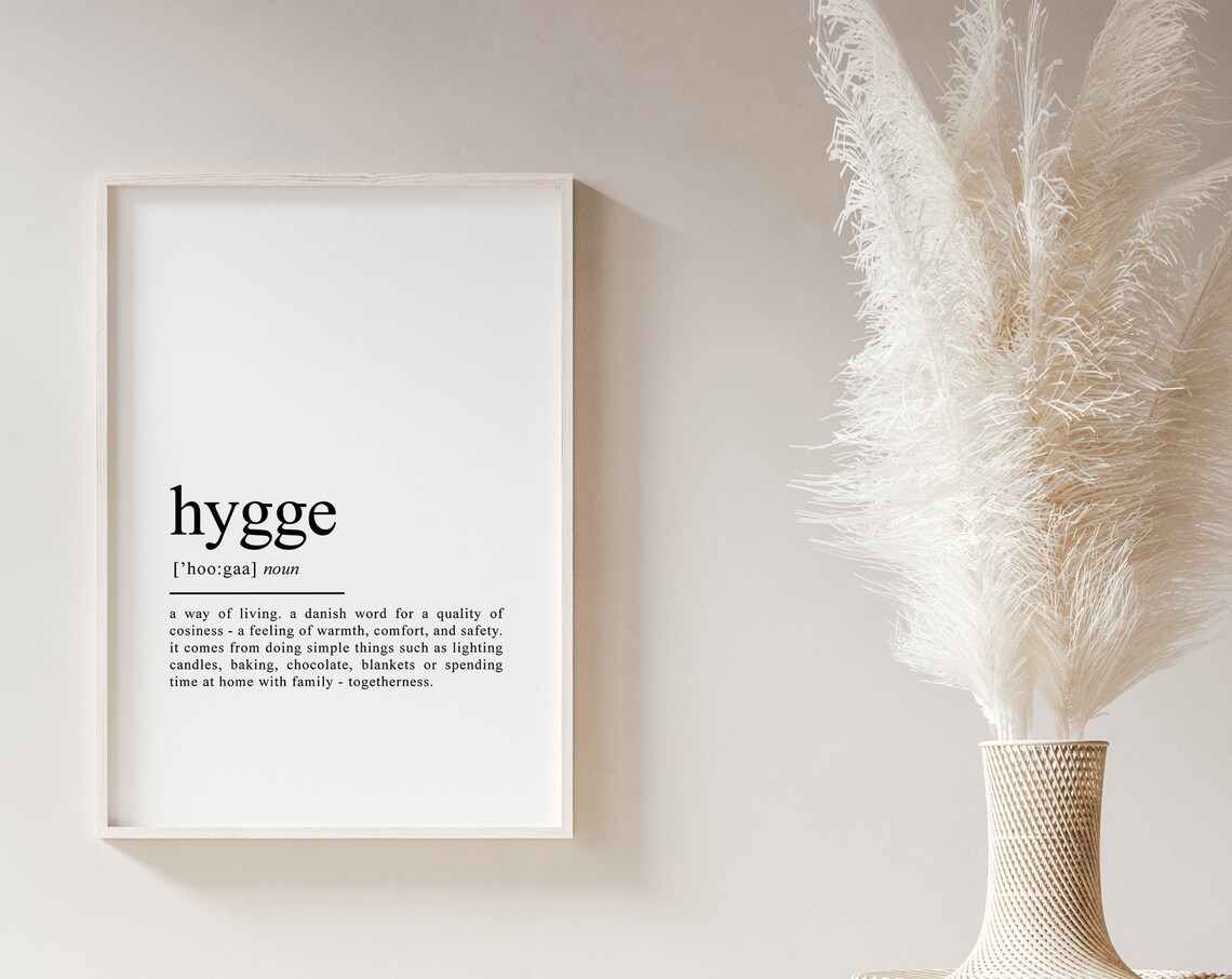 Hygge Definition Print, Scandinavian Typography Art - Image 2