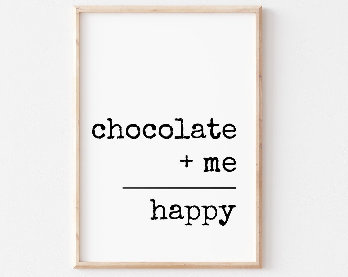 Chocolate Wall Art Chocolate Wall Prints Chocolate Lover Gift Chocolate Art Teen Gifts Funny Teen Girl Room Decor Art - Image 2
