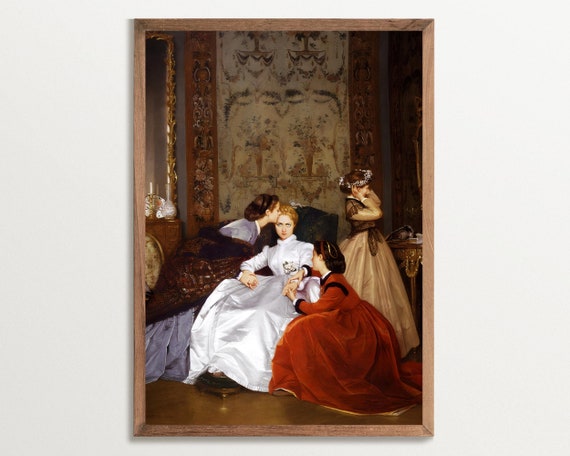 The Hesitant Fiance, Auguste Toulmouche Victorian Art Print