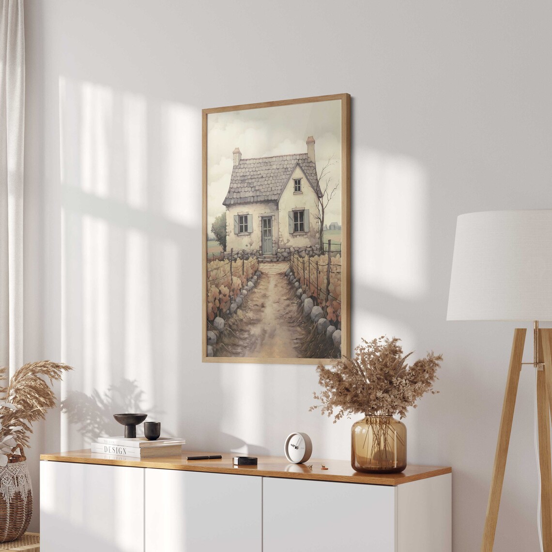 Old Stone House Vintage French Countryside Art Print - Image 2