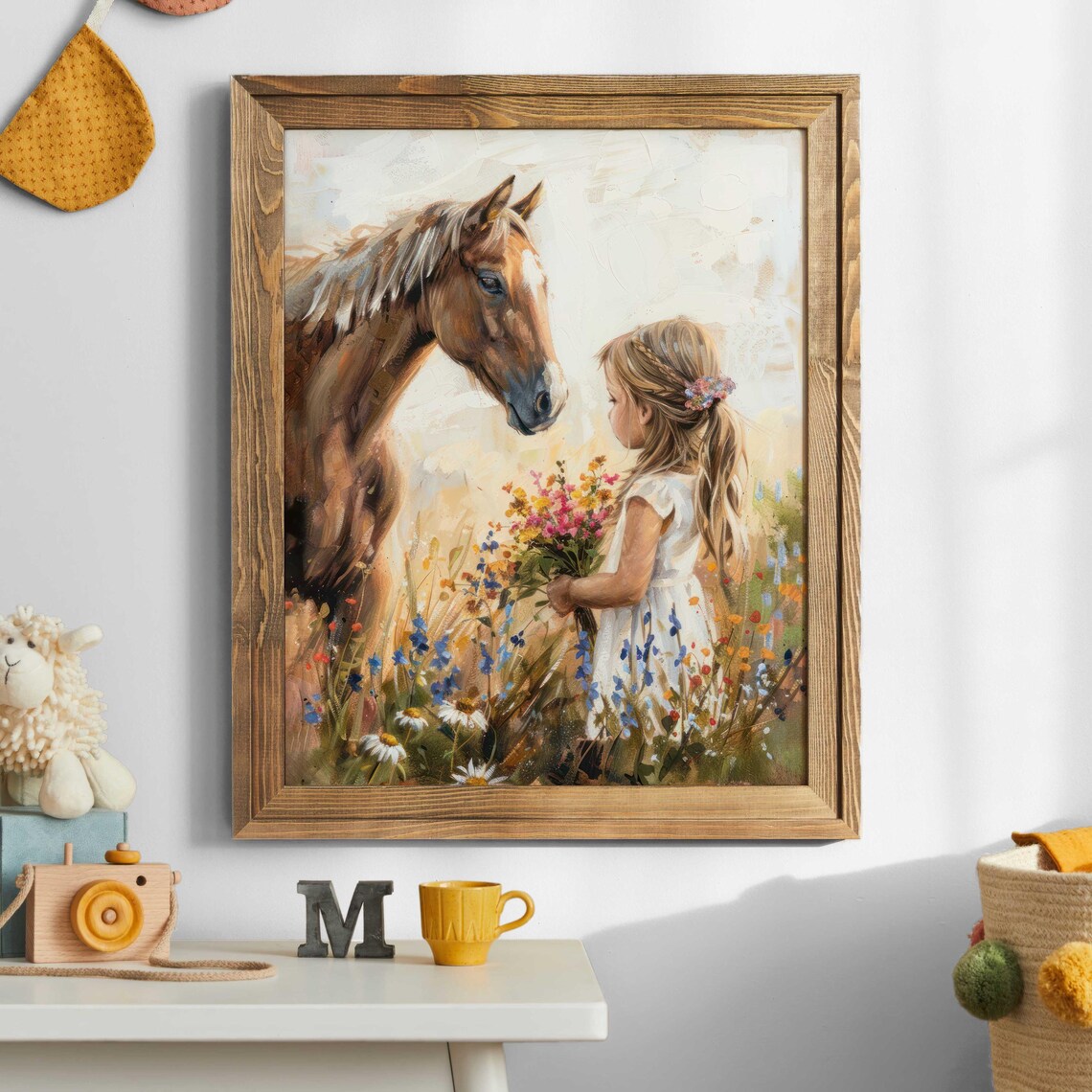Horse Nursery Art Print, Rustic Girl Room Decor - Image 5