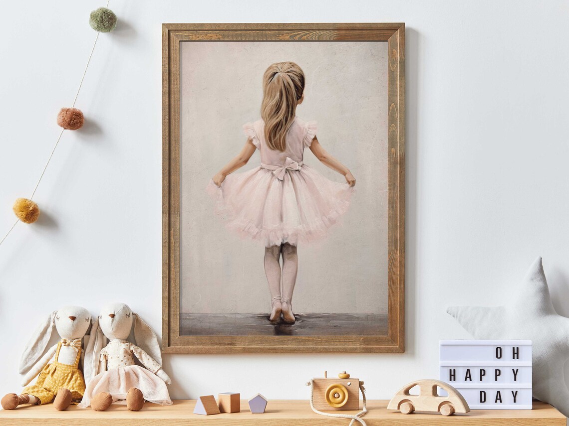 Ballerina Girls Room Decor, Ballet Dancer Art Print
