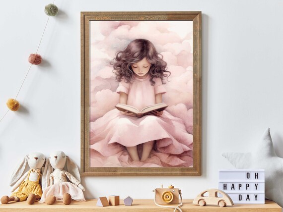 Reading Decor Girls Room Read Decor Learning Studying Print Girls Bedroom Wall Art Cute Wall Decor For Girls Art