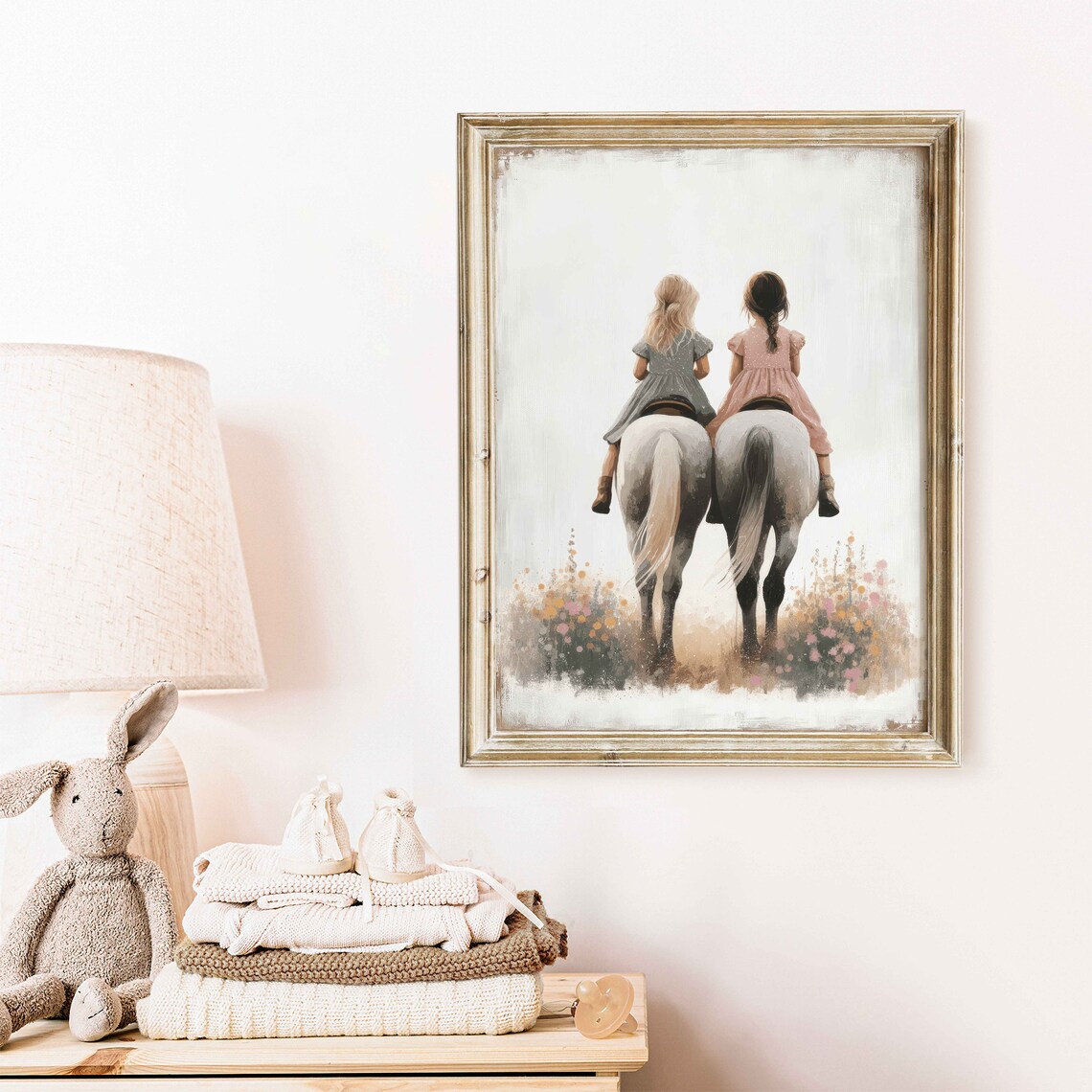 Horse Nursery Decor - Girls Horse Riding Art Print - Image 2