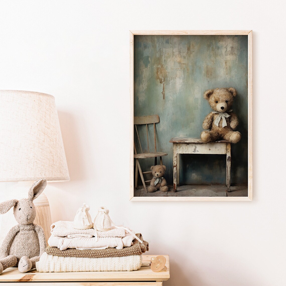 Teddy Bear Vintage Nursery Wall Art Print - Image 2
