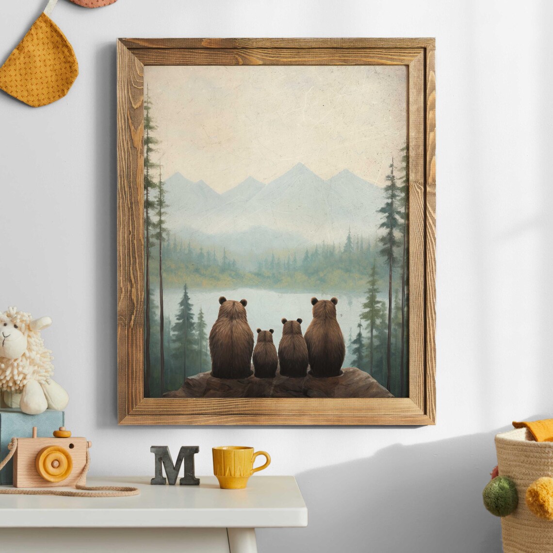 Bear Family Toddler Room Wall Art Print - Image 3
