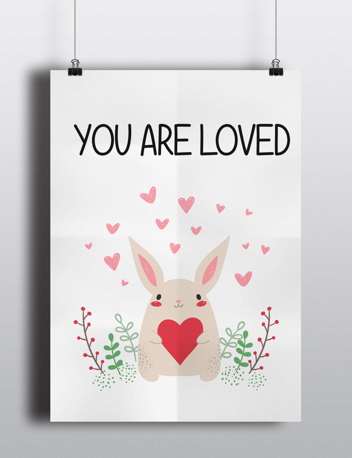 Bunny Print Rabbit Poster Nursery Art Baby Room Animal Print Above Crib Wall Art Kids Room Print Baby Animal Kids Room Decor Baby - Image 2