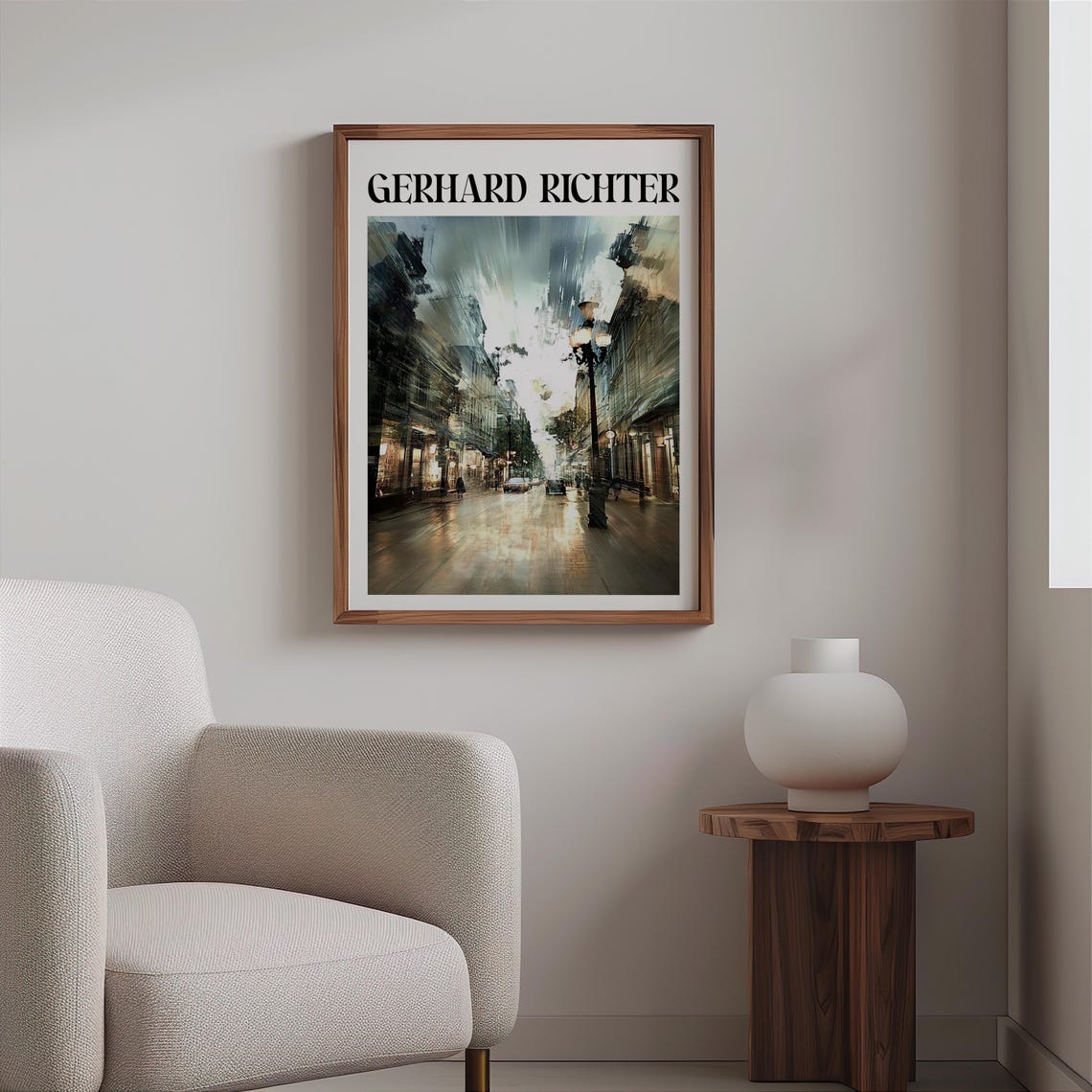Gerhard Richter Inspired Photorealism Poster Photorealistic Cityscape Art Poster Ethereal Cityscape Photorealistic Urban Art Print - Image 2