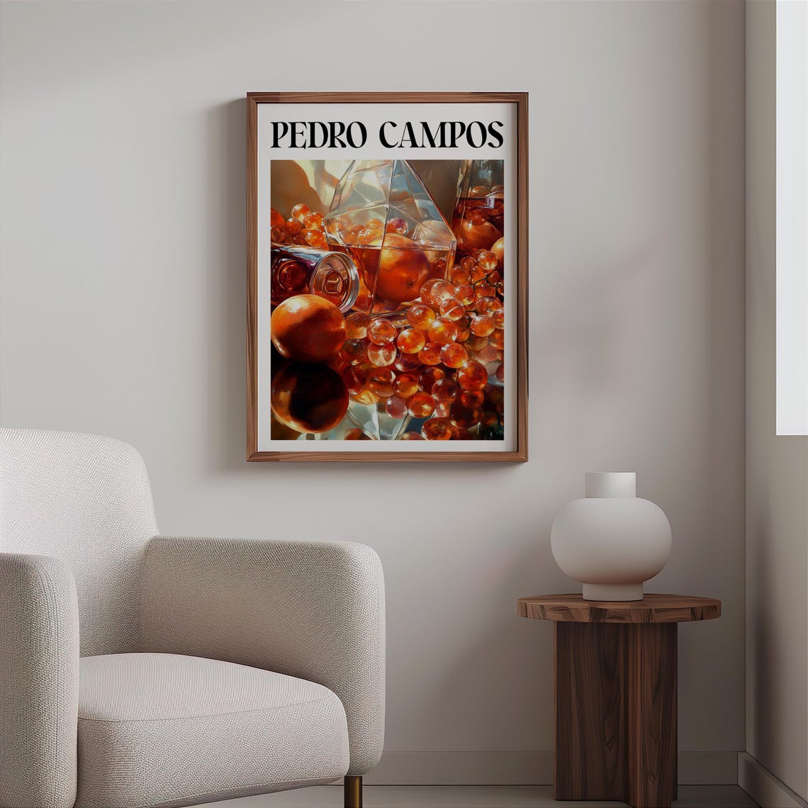 Pedro Campos Inspired Orange Juice Glassware Citrus Berry Print - Image 2