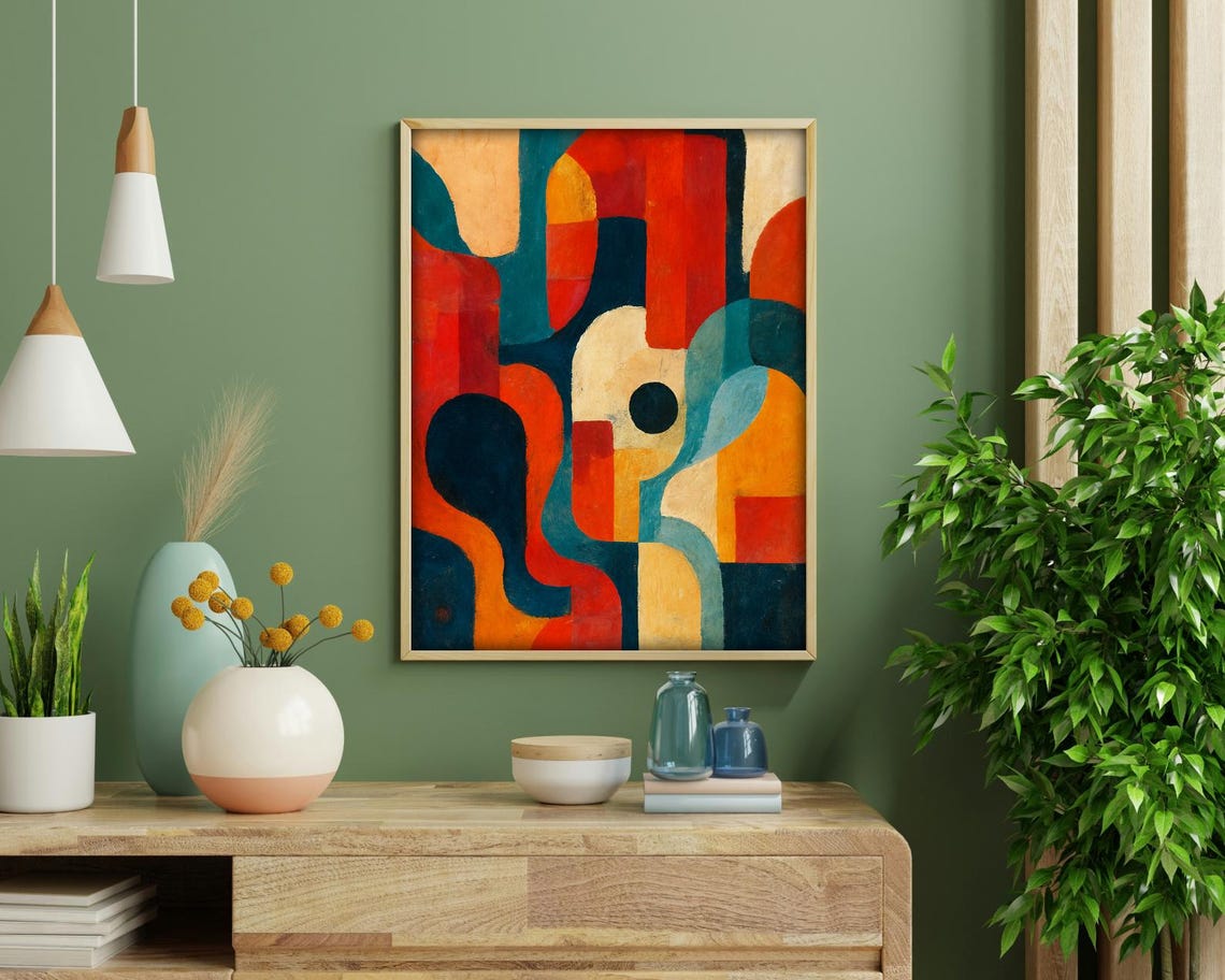 Bold Abstract Shapes, Colorful Geometric Art Print - Image 3