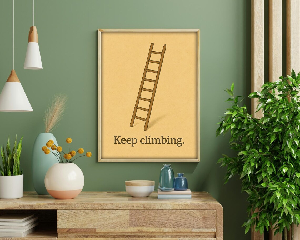 Keep Climbing - Motivational Adventure Art Print - Image 2