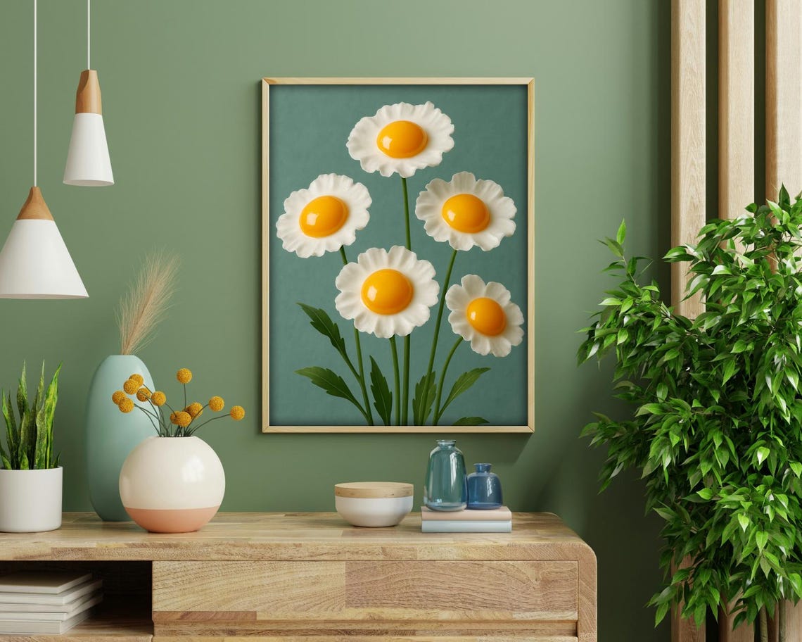 Sunny Side Bouquet, Funny Kitchen Wall Decor