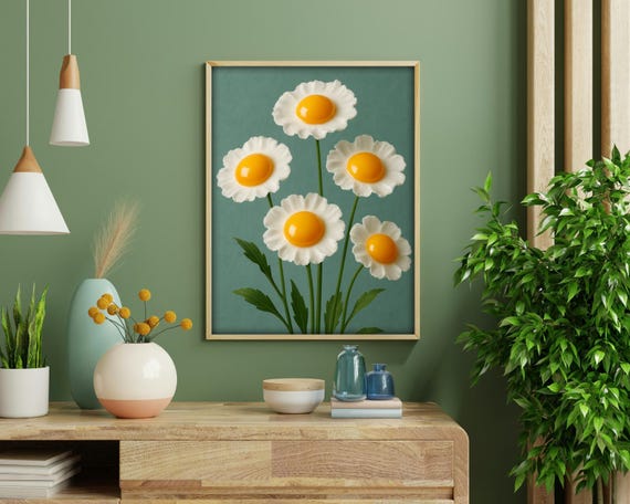Sunny Side Bouquet, Funny Kitchen Wall Decor