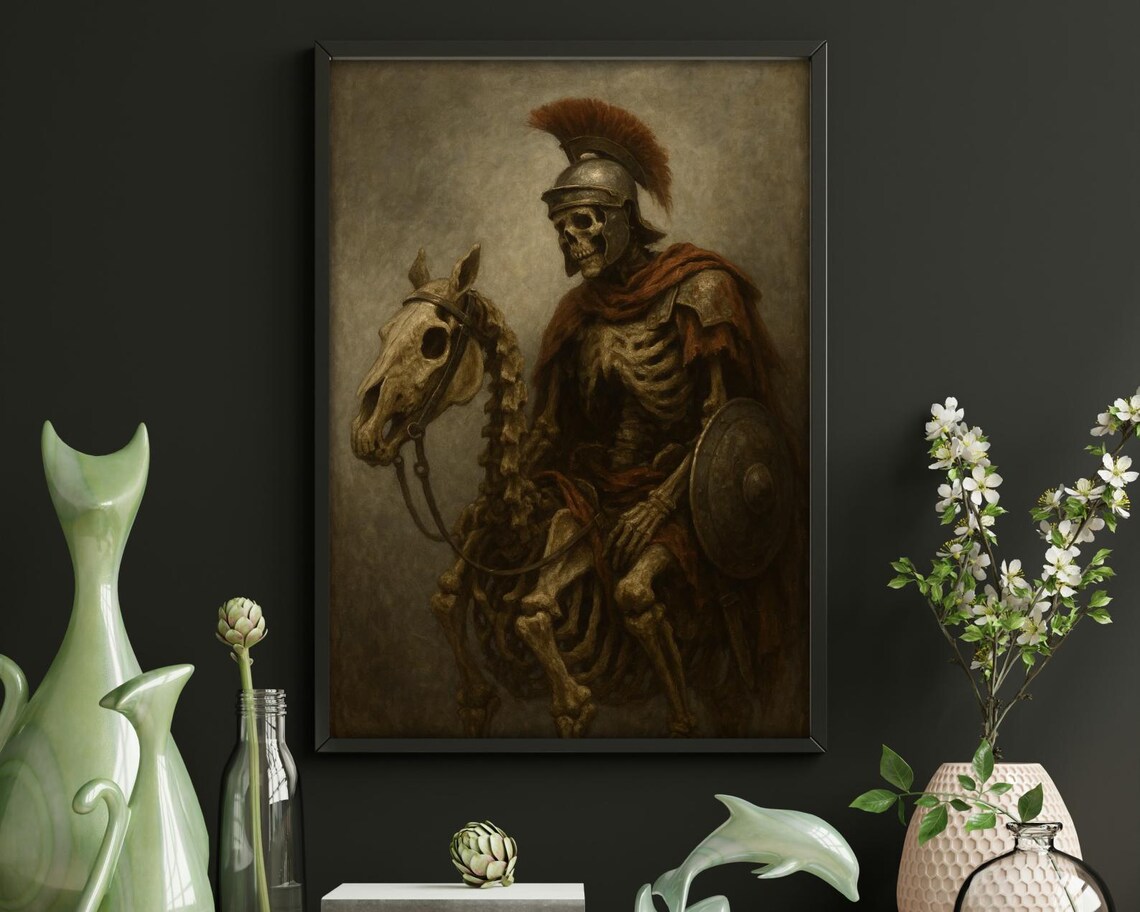 Skeleton Warrior On Horseback, Dark Medieval Fantasy - Image 4