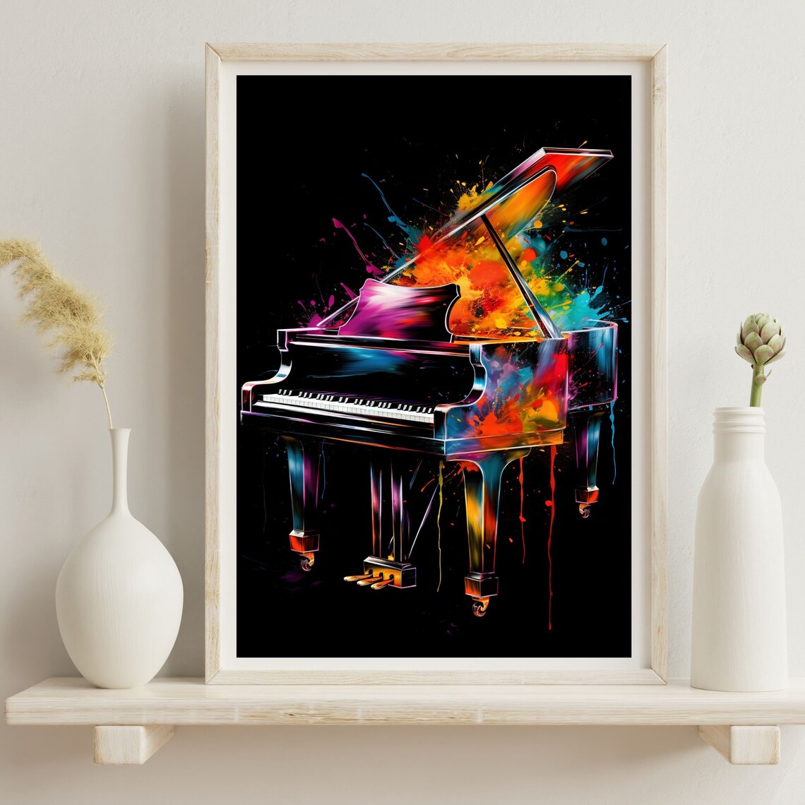 Piano Musical Instrument Studio Decor Art Print - Image 3