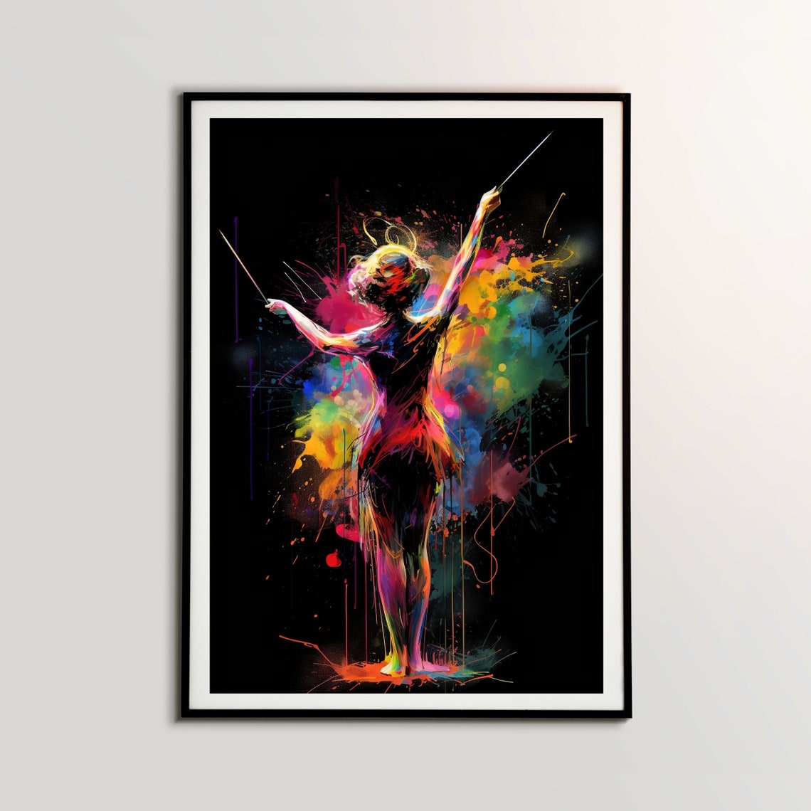 Female Conductor Poster Musical Instrument Music Wall Art Studio Decor Musical Gift Home Decor