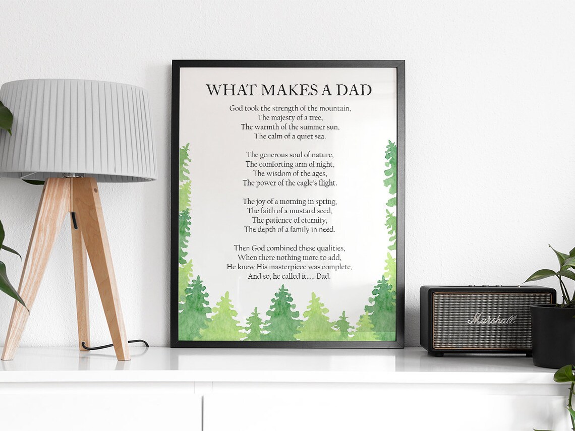 What Makes A Dad, Mountain Poetic Wisdom Art Print - Image 2