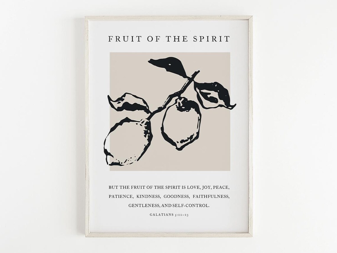 Fruit Of The Spirit, Minimalist Bible Verse Art Print
