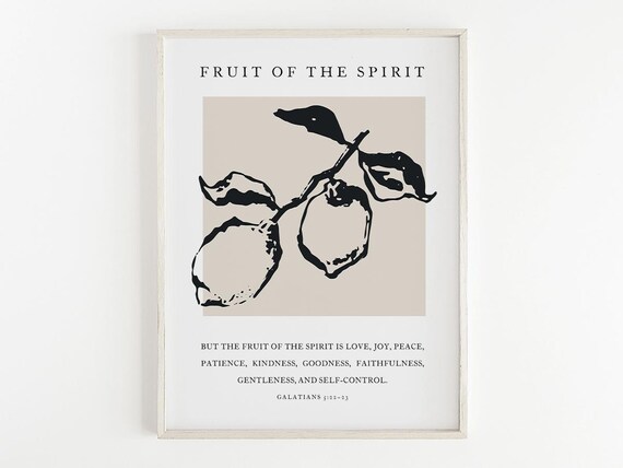 Fruit Of The Spirit, Minimalist Bible Verse Art Print