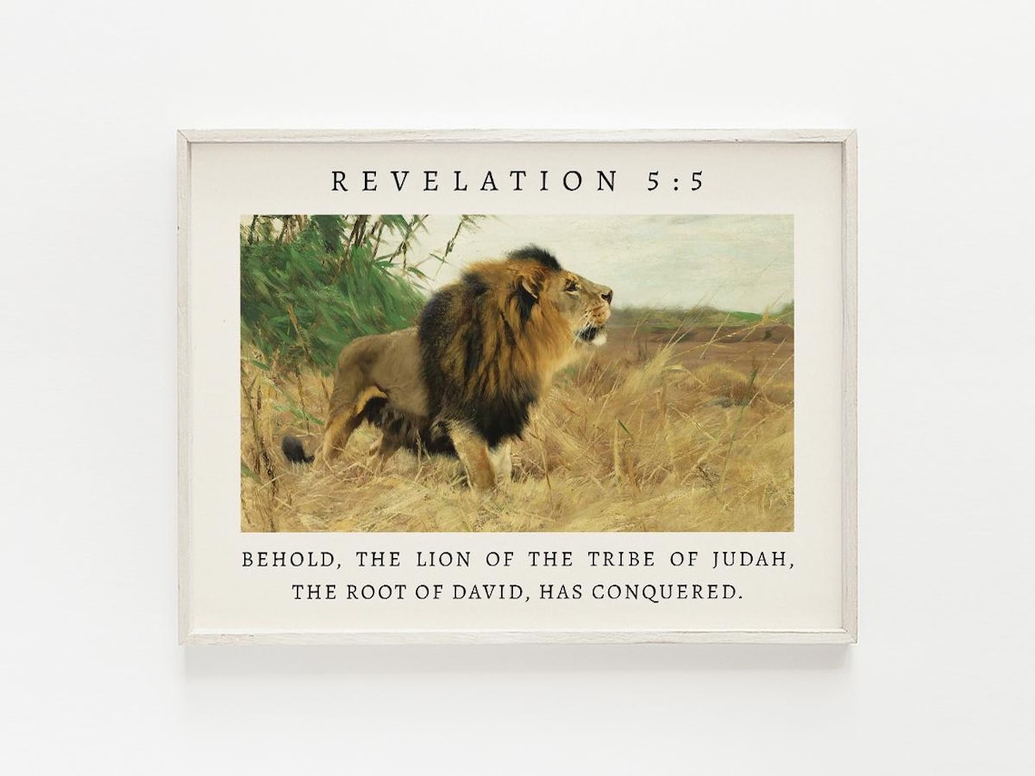 Lion Of The Tribe Of Judah, Bible Verse Decor