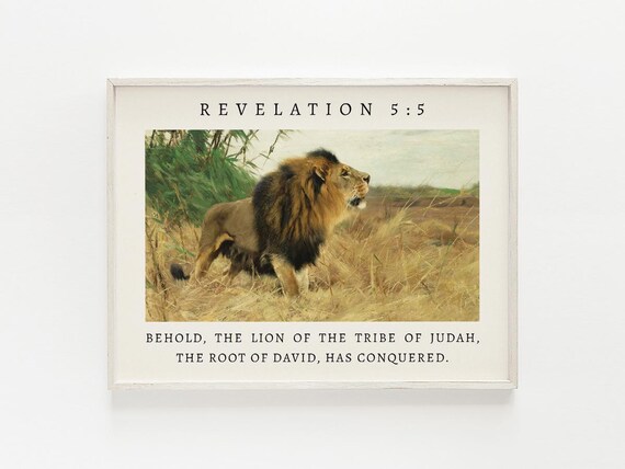 Lion Of The Tribe Of Judah, Bible Verse Decor