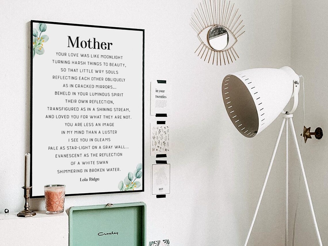 Mother Poem By Lola Ridge, Gratitude Mom Gift - Image 3