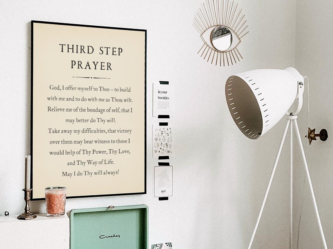 Third Step Prayer, Sobriety Quote Decor Gift - Image 3