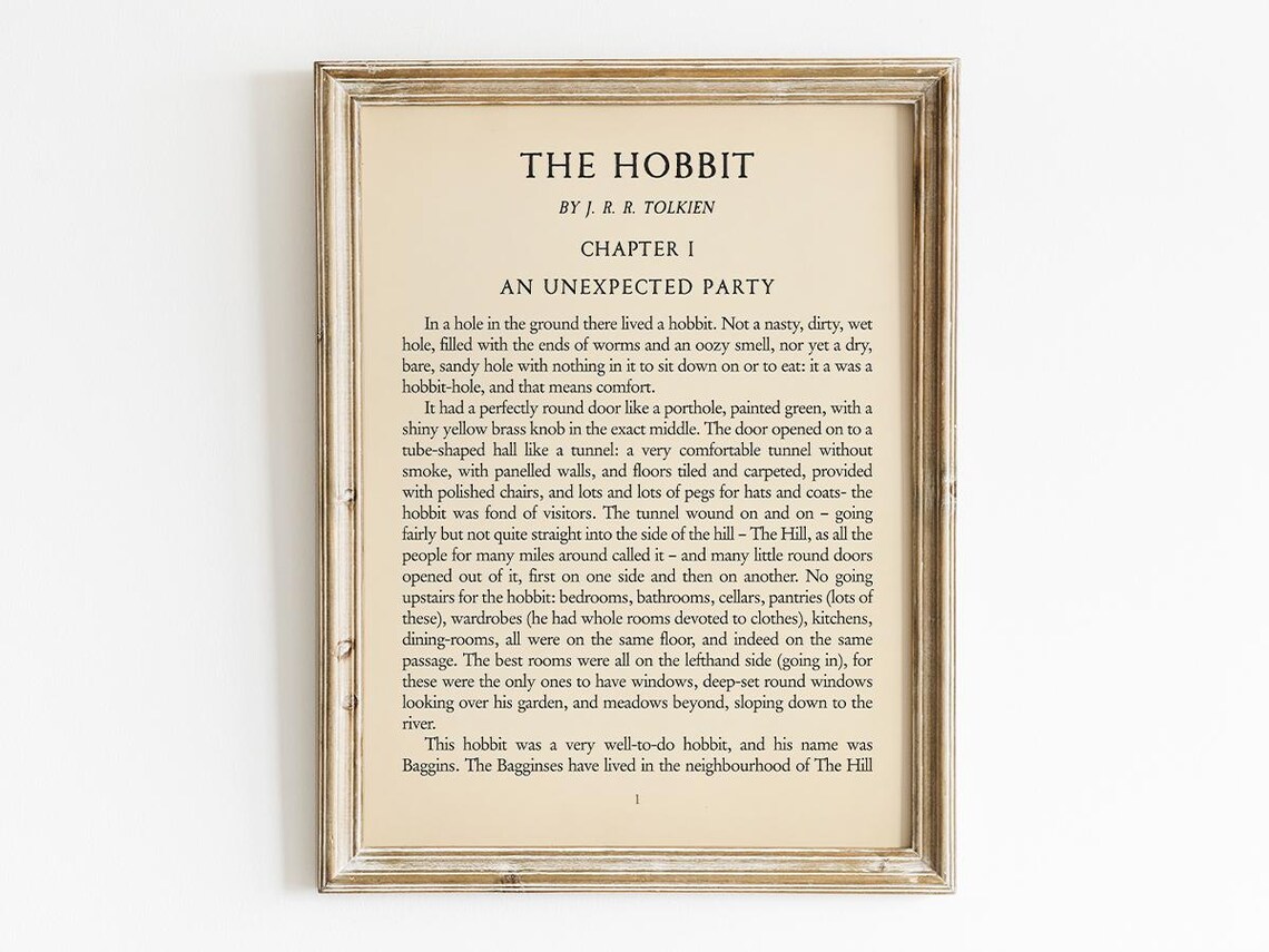 The Hobbit An Unexpected Party Vintage Chapter 1