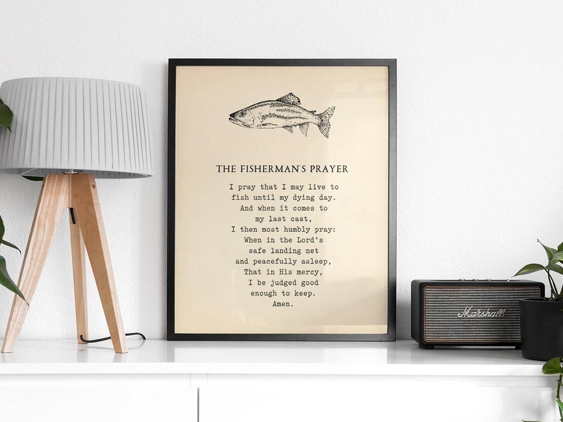 Fisherman Prayer, Fly Fishing Trout Nature Art - Image 2