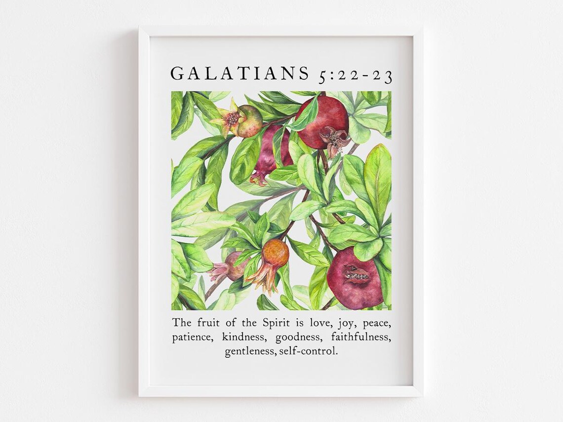 Fruit Of The Spirit, Boho Scripture Wall Art