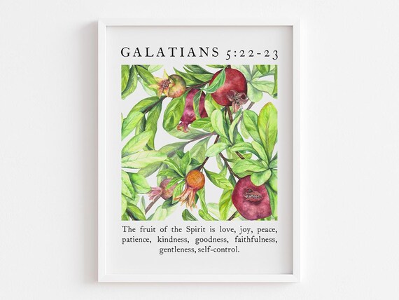 Fruit Of The Spirit, Boho Scripture Wall Art