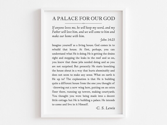 Imagine Yourself As A Living House, C.S. Lewis Quote