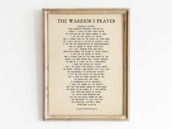 Armor of God, Ephesians 6:10-20 Bible Verse Art Print