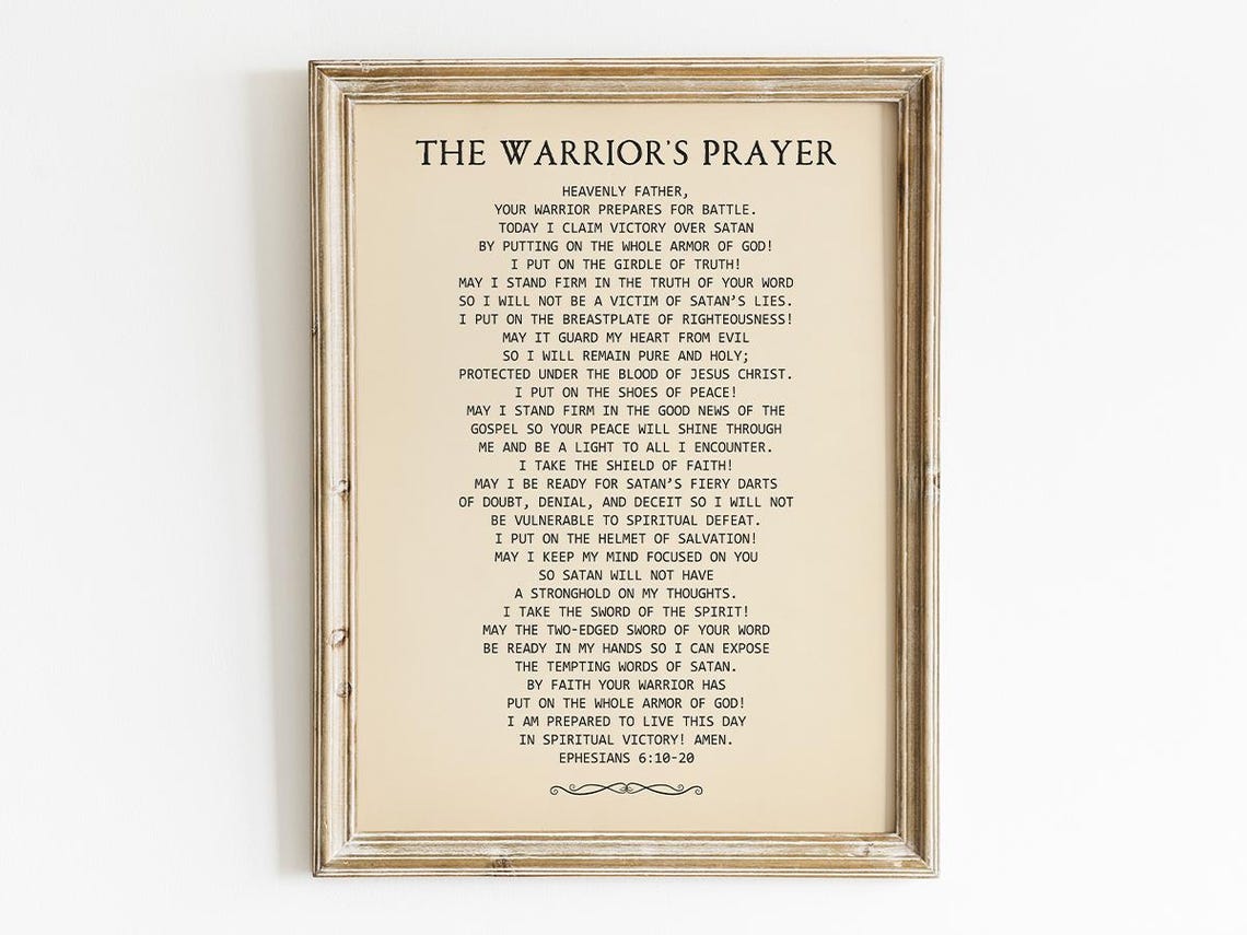 Armor of God, Ephesians 6:10-20 Bible Verse Art Print