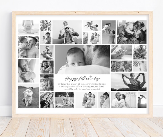 Personalized Photo Collage Memorial Poster Gift