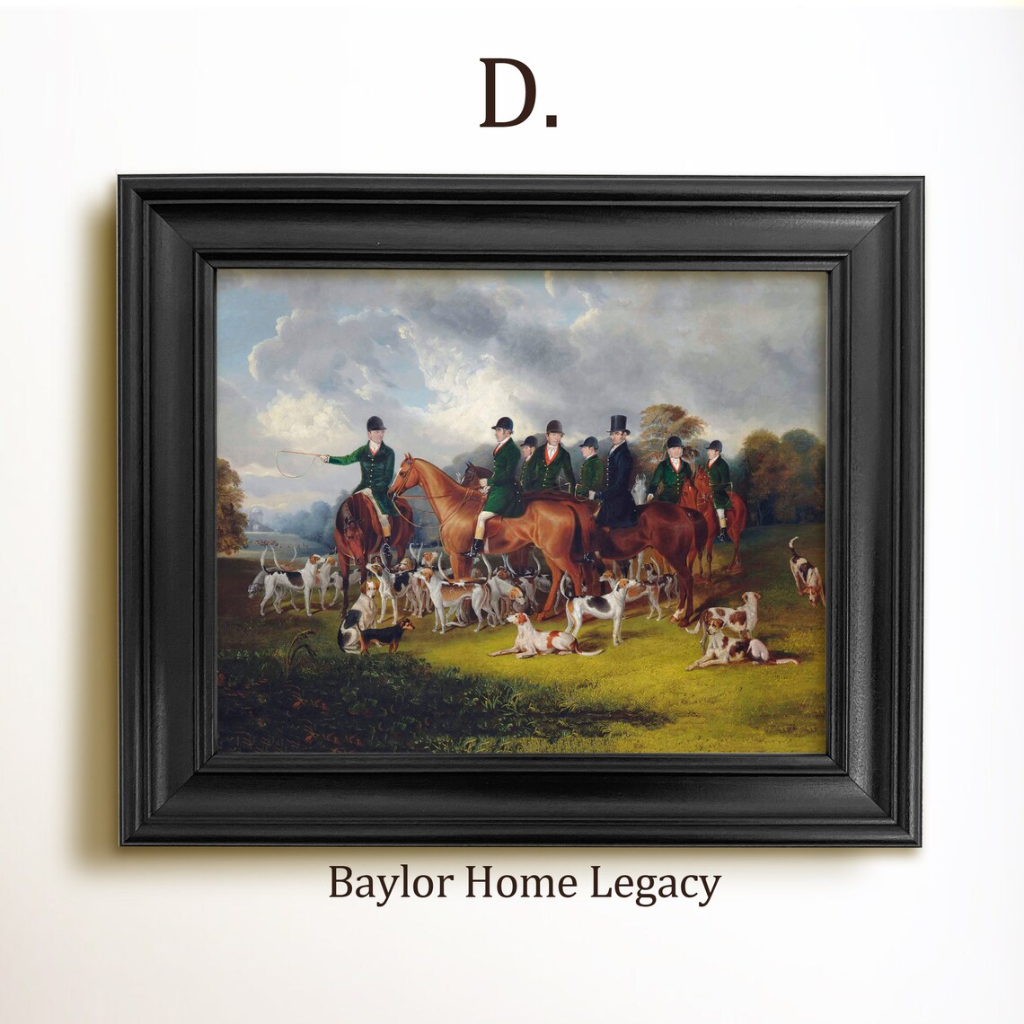 Fox Hunting Scene, Equestrian Decor Art Print - Image 2