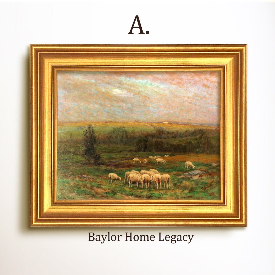 Sheep Oil Painting Print, Rustic Farmhouse Decor - Image 5