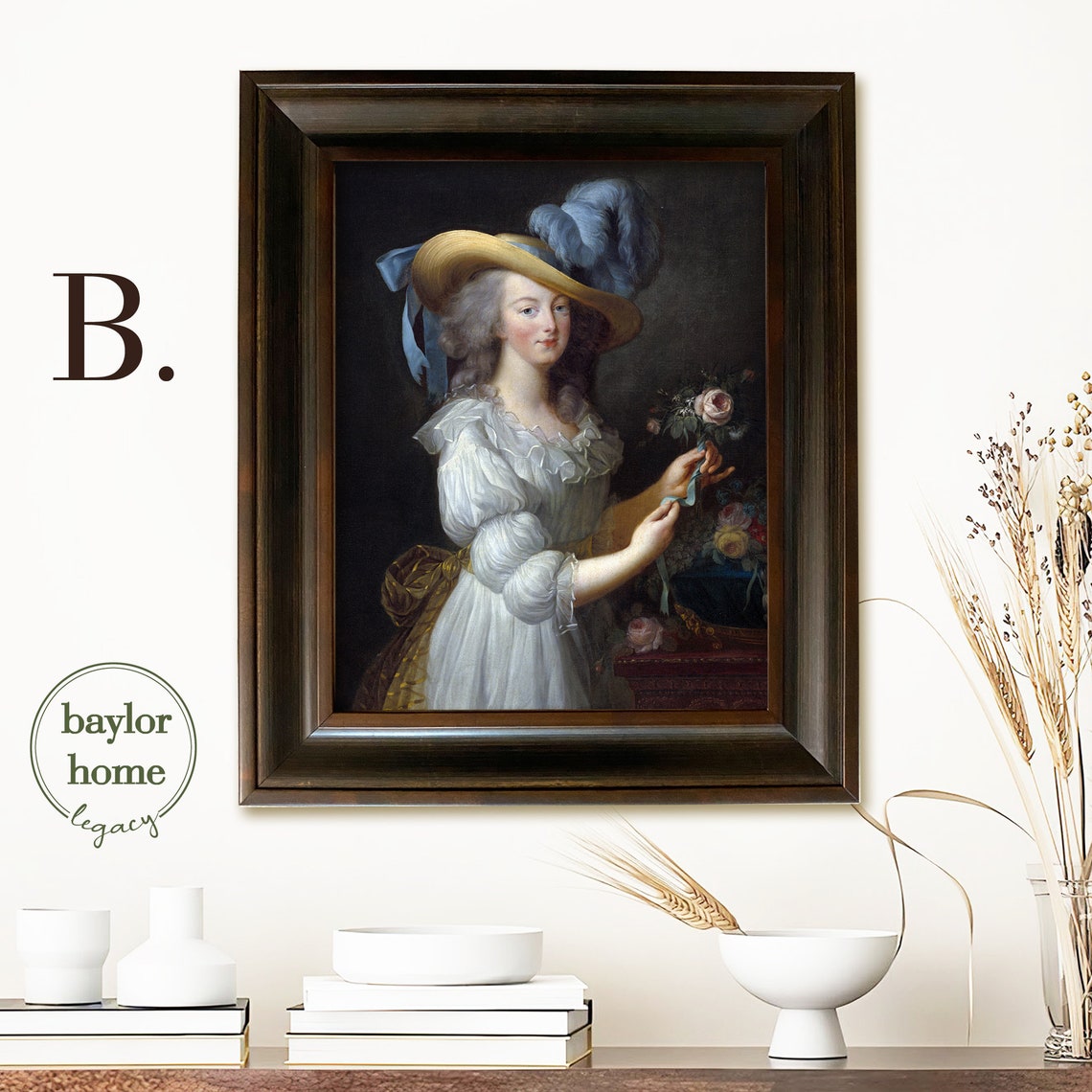 Framed Old Masters Portrait Of Marie Antoinette Oil Painting Print Framed 19th Century European Woman Portrait Art Print - Image 3