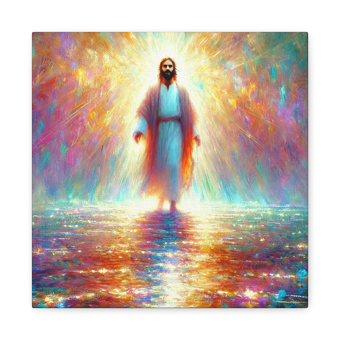 Jesus Walking on Water Radiant Sea of Galilee Christian Poster