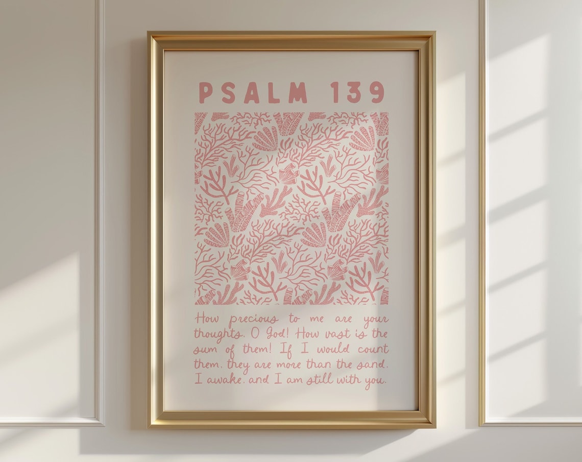 Psalm 139 Coastal Christian Verse Art Print