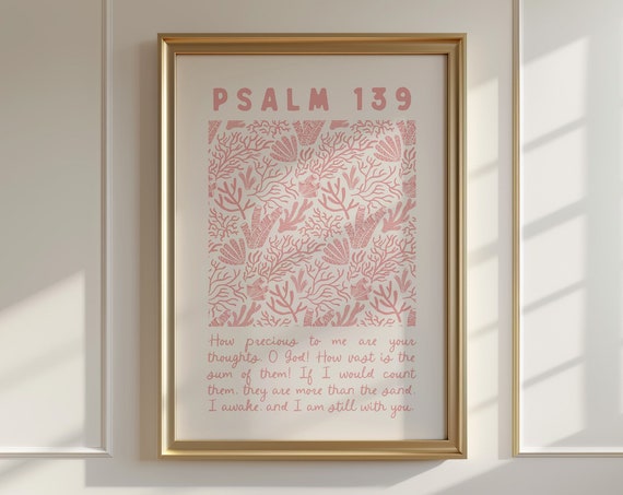 Psalm 139 Coastal Christian Verse Art Print