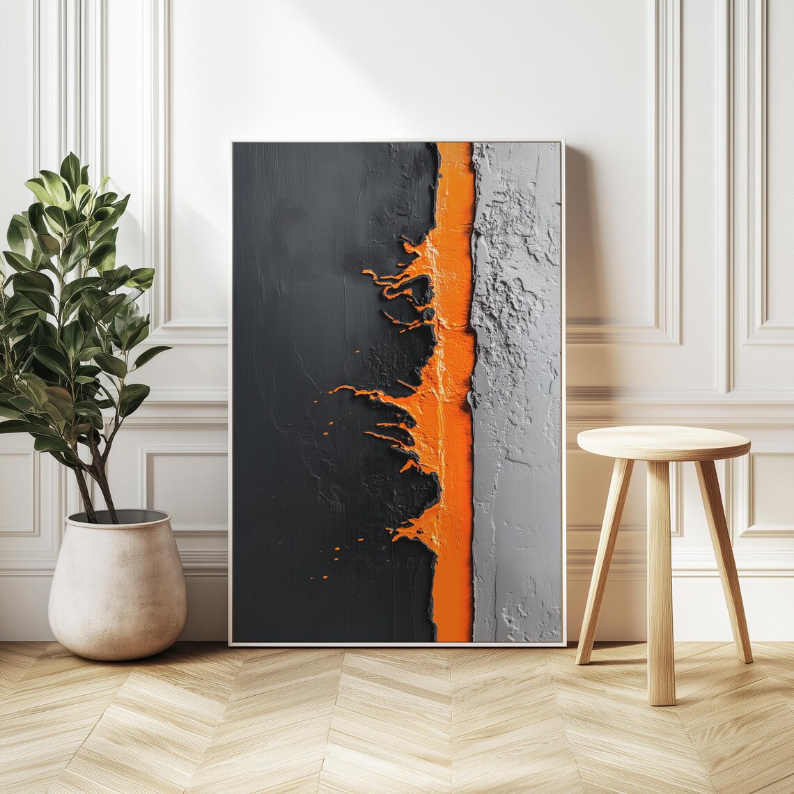 Minimalist Wabi Sabi Lava Flow, Japanese Inspired Art Print