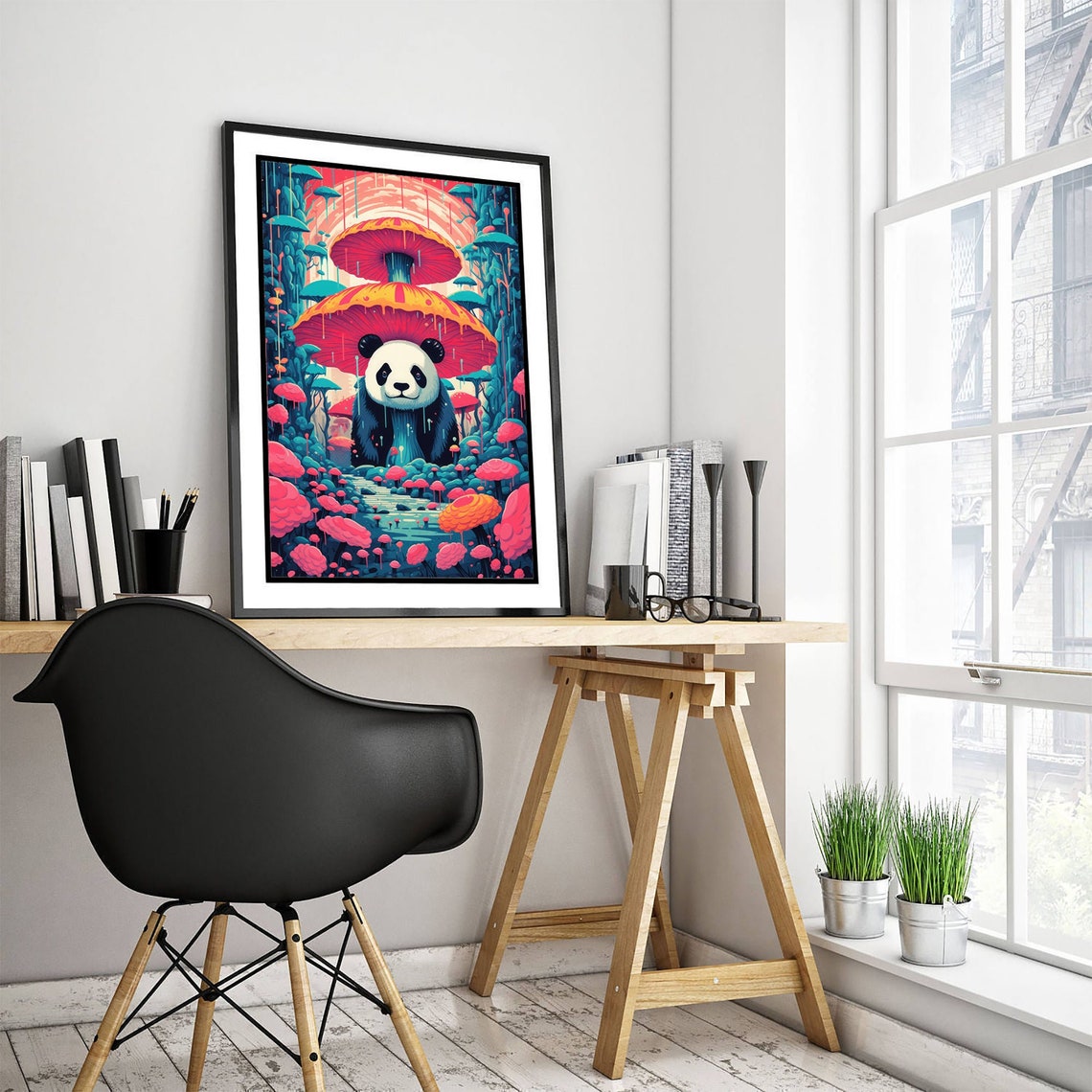 Hallucinogenic Panda Art Print Poster Painting Museum Quality Giclee Home Wall Dcor - Image 3