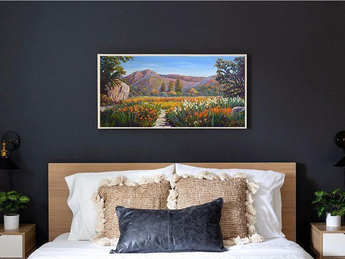 Santa Barbara Wildflower Meadow Mountain View Landscape Poster - Image 3
