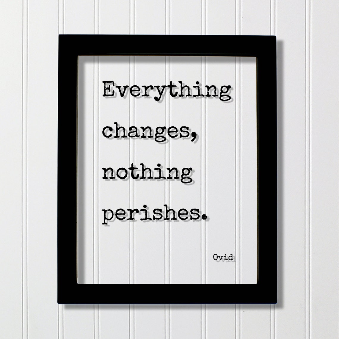 Everything Changes Nothing Perishes Ovid Inspirational Quote Poster