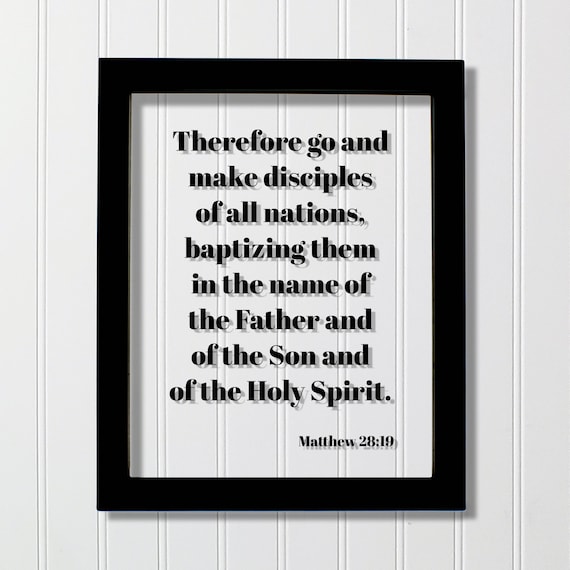 Matthew 2819 Go Make Disciples of All Nations Scripture Poster