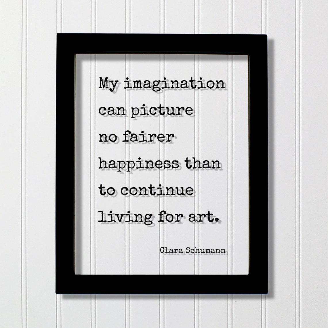 Clara Schumann Living for Art Quote Typewriter Typography Poster