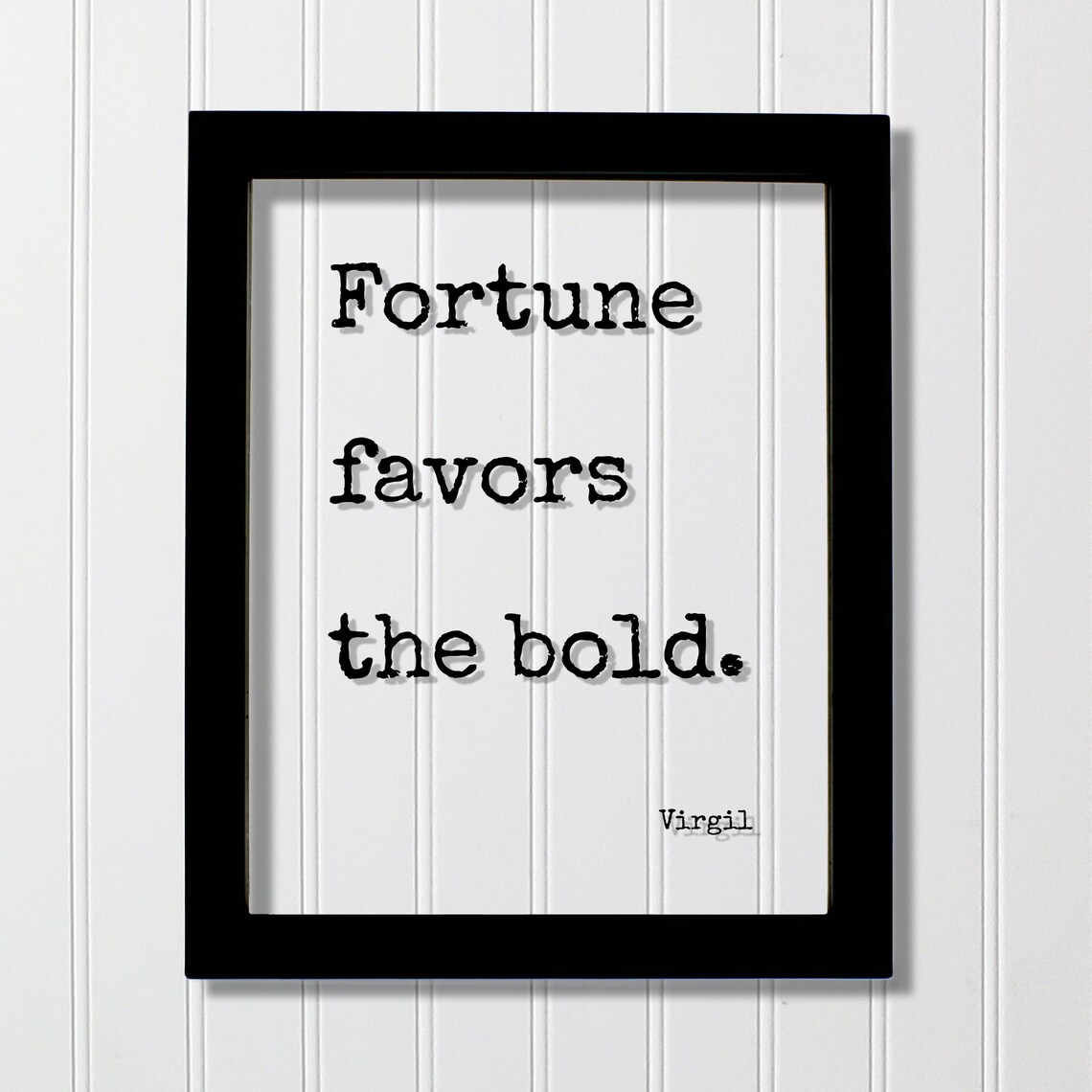 Virgil Floating Quote Art Print, Bold Latin Typography