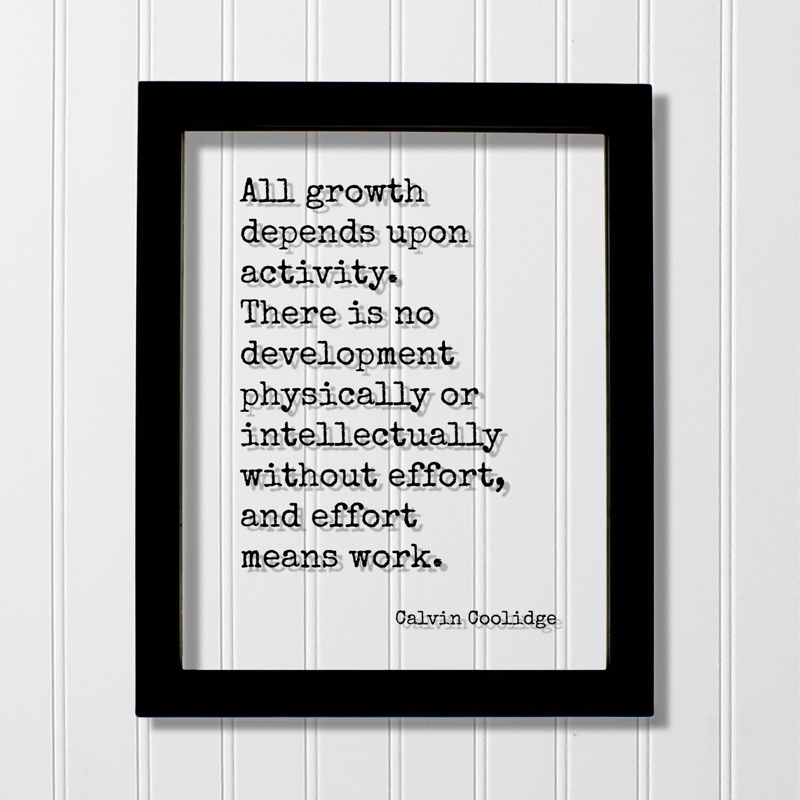 Calvin Coolidge Floating Quote Art Print