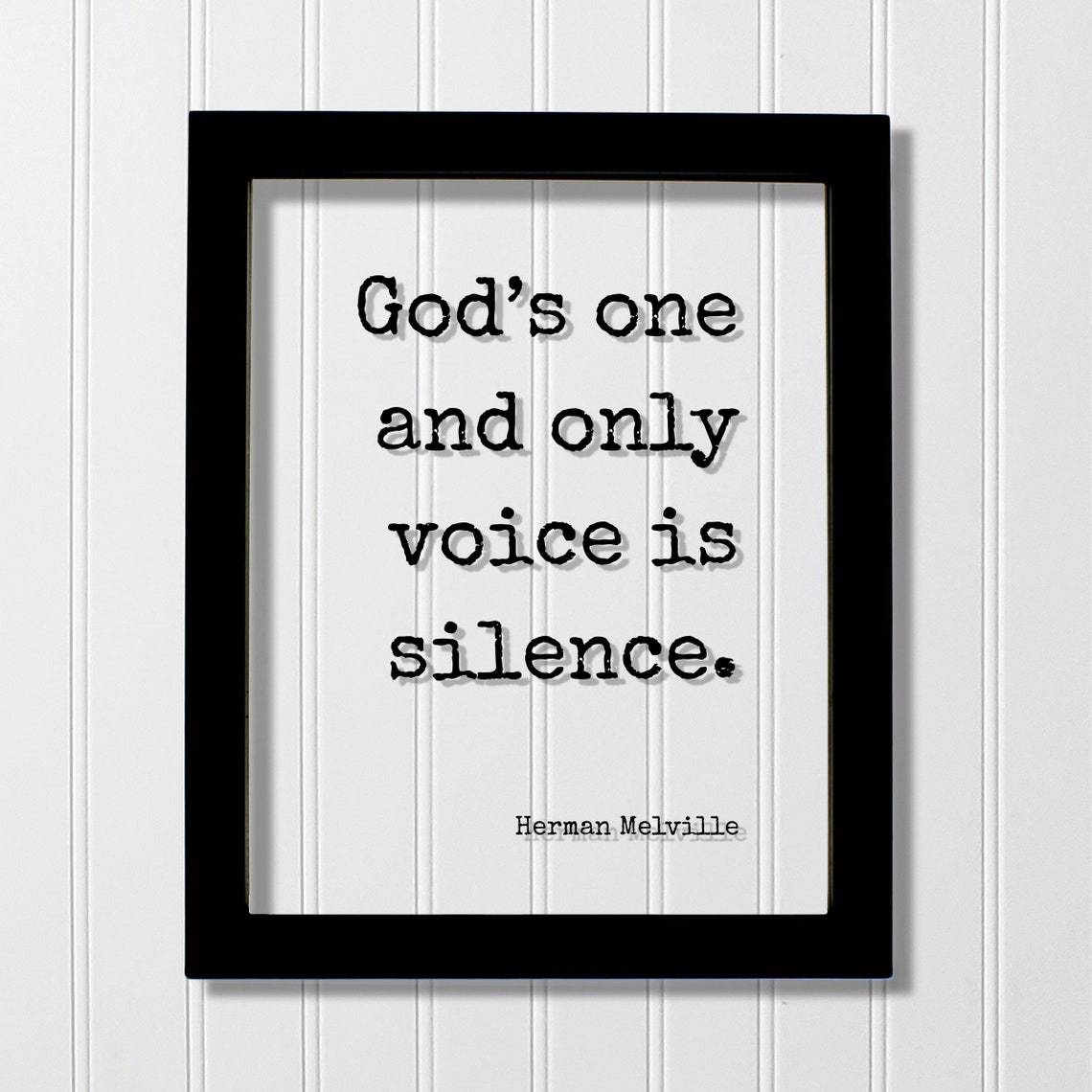 Herman Melville Gods Voice Is Silence Meditation Quote Poster